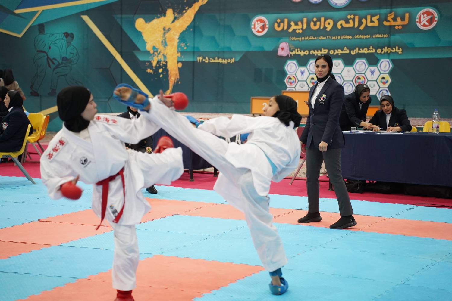 باشگاه ستارگان كرمان قهرمان ليگ كاراته وان دختران شد