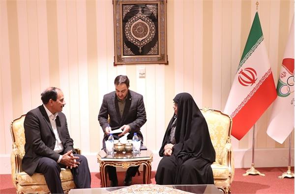 ديدار معاون اجرايي دبير كل كميته ملي المپيك و رئيس فدراسيون كاراته پاكستان با نائب رئيس كميته ملي المپيك