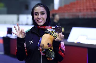 مراسم توزيع مدالهاي روز اول مسابقات قهرماني آسيا 2023
