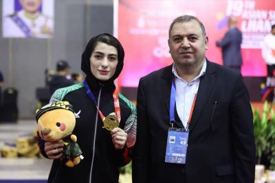 مراسم توزيع مدالهاي روز اول مسابقات قهرماني آسيا 2023