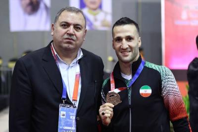 مراسم توزيع مدالهاي روز اول مسابقات قهرماني آسيا 2023