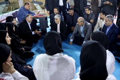 بازديد سرپرست وزارت ورزش و رئيس كميته ملي المپيك از اردوي تيم ملي كاراته