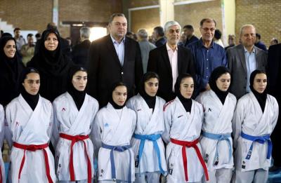 بازديد سرپرست وزارت ورزش و رئيس كميته ملي المپيك از اردوي تيم ملي كاراته