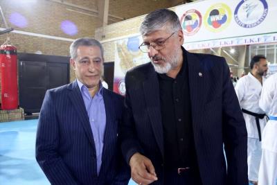بازديد سرپرست وزارت ورزش و رئيس كميته ملي المپيك از اردوي تيم ملي كاراته