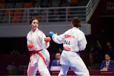 مبارزه مبينا حيدري در بازيهاي آسيايي هانگژو