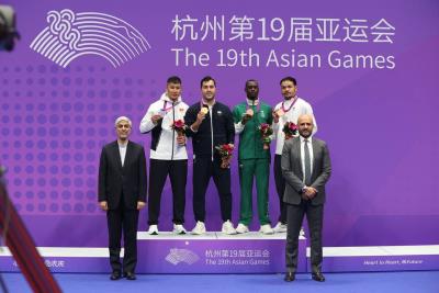 مراسم توزيع مدال گنج‌زاده طلايي ايران در بازيهاي آسيايي هانگژو