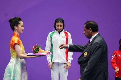 مراسم توزيع مدال بهمنيار در بازيهاي آسيايي هانگژو