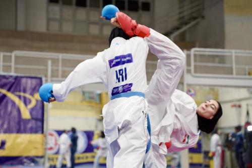 تمرينات ملي پوشان بانوان كاراته كشورمان پيش از اعزام به رقابت هاي قهرماني جهان