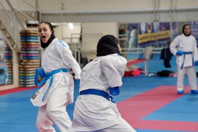 تمرينات ملي پوشان بانوان كاراته كشورمان پيش از اعزام به رقابت هاي قهرماني جهان