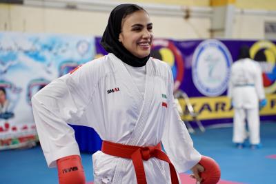 تمرينات ملي پوشان بانوان كاراته كشورمان پيش از اعزام به رقابت هاي قهرماني جهان