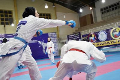 تمرينات ملي پوشان بانوان كاراته كشورمان پيش از اعزام به رقابت هاي قهرماني جهان