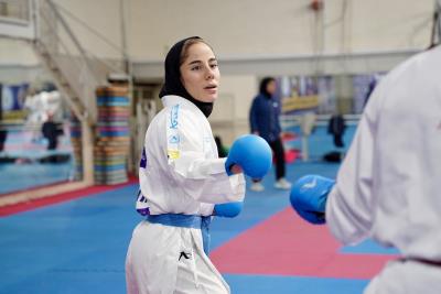 تمرينات ملي پوشان بانوان كاراته كشورمان پيش از اعزام به رقابت هاي قهرماني جهان