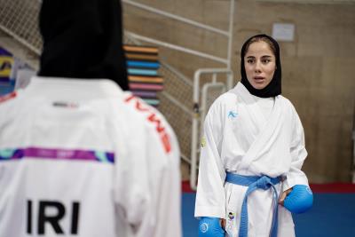 تمرينات ملي پوشان بانوان كاراته كشورمان پيش از اعزام به رقابت هاي قهرماني جهان