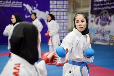 تمرينات ملي پوشان بانوان كاراته كشورمان پيش از اعزام به رقابت هاي قهرماني جهان