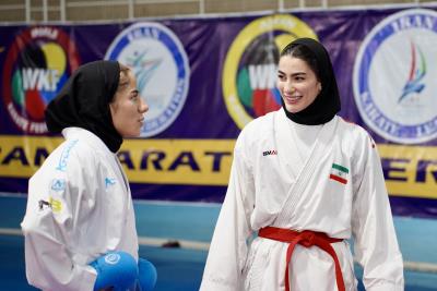 تمرينات ملي پوشان بانوان كاراته كشورمان پيش از اعزام به رقابت هاي قهرماني جهان