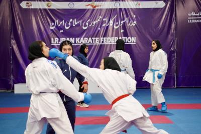 تمرينات ملي پوشان بانوان كاراته كشورمان پيش از اعزام به رقابت هاي قهرماني جهان