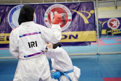 تمرينات ملي پوشان بانوان كاراته كشورمان پيش از اعزام به رقابت هاي قهرماني جهان
