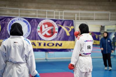 تمرينات ملي پوشان بانوان كاراته كشورمان پيش از اعزام به رقابت هاي قهرماني جهان