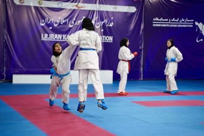 تمرينات ملي پوشان بانوان كاراته كشورمان پيش از اعزام به رقابت هاي قهرماني جهان