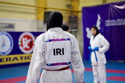 تمرينات ملي پوشان بانوان كاراته كشورمان پيش از اعزام به رقابت هاي قهرماني جهان