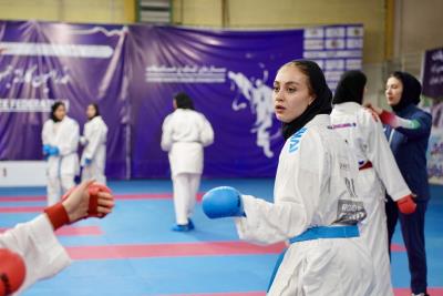 تمرينات ملي پوشان بانوان كاراته كشورمان پيش از اعزام به رقابت هاي قهرماني جهان