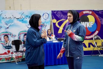 تمرينات ملي پوشان بانوان كاراته كشورمان پيش از اعزام به رقابت هاي قهرماني جهان