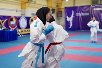 تمرينات ملي پوشان بانوان كاراته كشورمان پيش از اعزام به رقابت هاي قهرماني جهان