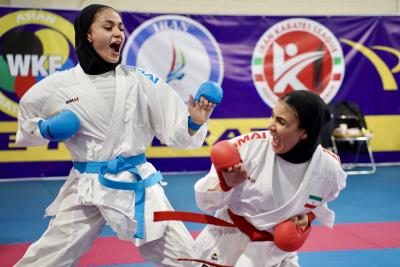 تمرينات ملي پوشان بانوان كاراته كشورمان پيش از اعزام به رقابت هاي قهرماني جهان