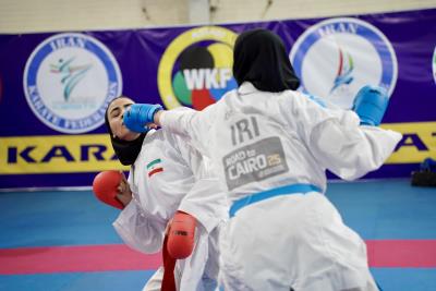 تمرينات ملي پوشان بانوان كاراته كشورمان پيش از اعزام به رقابت هاي قهرماني جهان