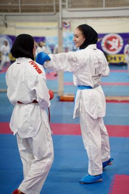 تمرينات ملي پوشان بانوان كاراته كشورمان پيش از اعزام به رقابت هاي قهرماني جهان