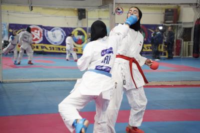 تمرينات ملي پوشان بانوان كاراته كشورمان پيش از اعزام به رقابت هاي قهرماني جهان