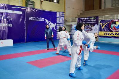 تمرينات ملي پوشان بانوان كاراته كشورمان پيش از اعزام به رقابت هاي قهرماني جهان