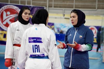 تمرينات ملي پوشان بانوان كاراته كشورمان پيش از اعزام به رقابت هاي قهرماني جهان