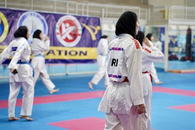 تمرينات ملي پوشان بانوان كاراته كشورمان پيش از اعزام به رقابت هاي قهرماني جهان