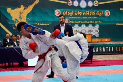 گزارش تصويري از روز سوم رقابت هاي ليگ كاراته وان ايران - همدان