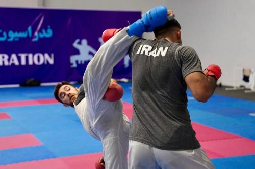 تمرينات ملي پوشان كاراته كشورمان در مركز آموزش تيم هاي ملي